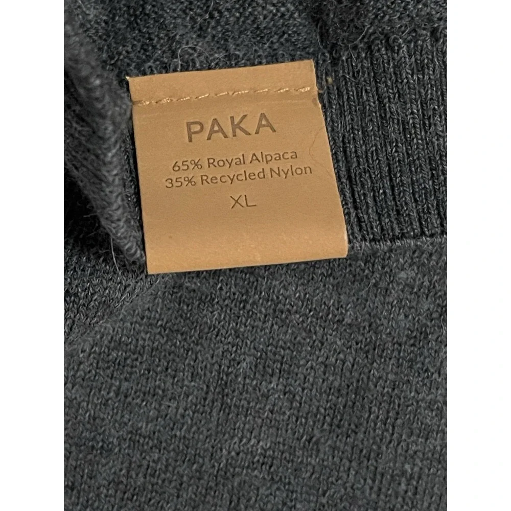 PAKA Mens Sweater XL Blue Royal Alpaca Blend Handmade Pullover Knit Crewneck - Picture 3 of 6